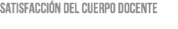 SATISFACCIÓN DEL CUERPO DOCENTE
